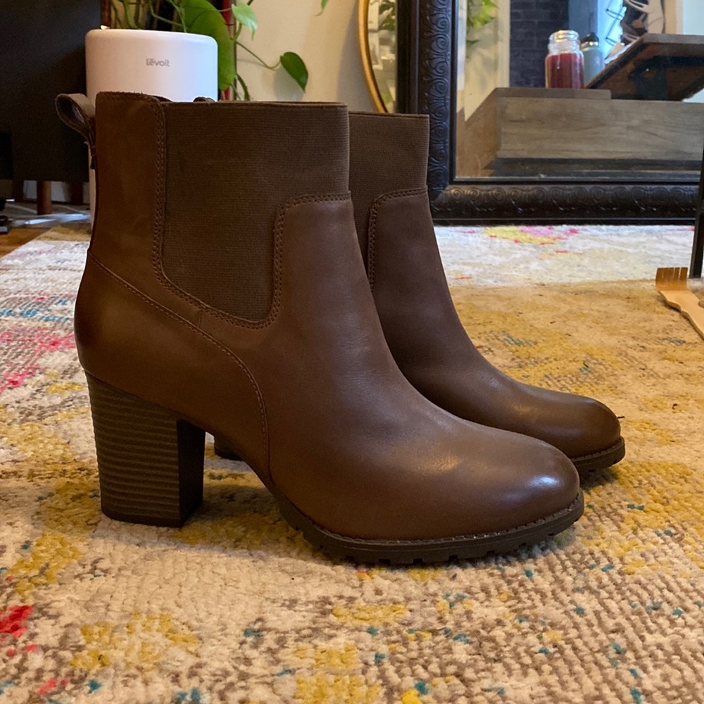 Clark’s brown booties